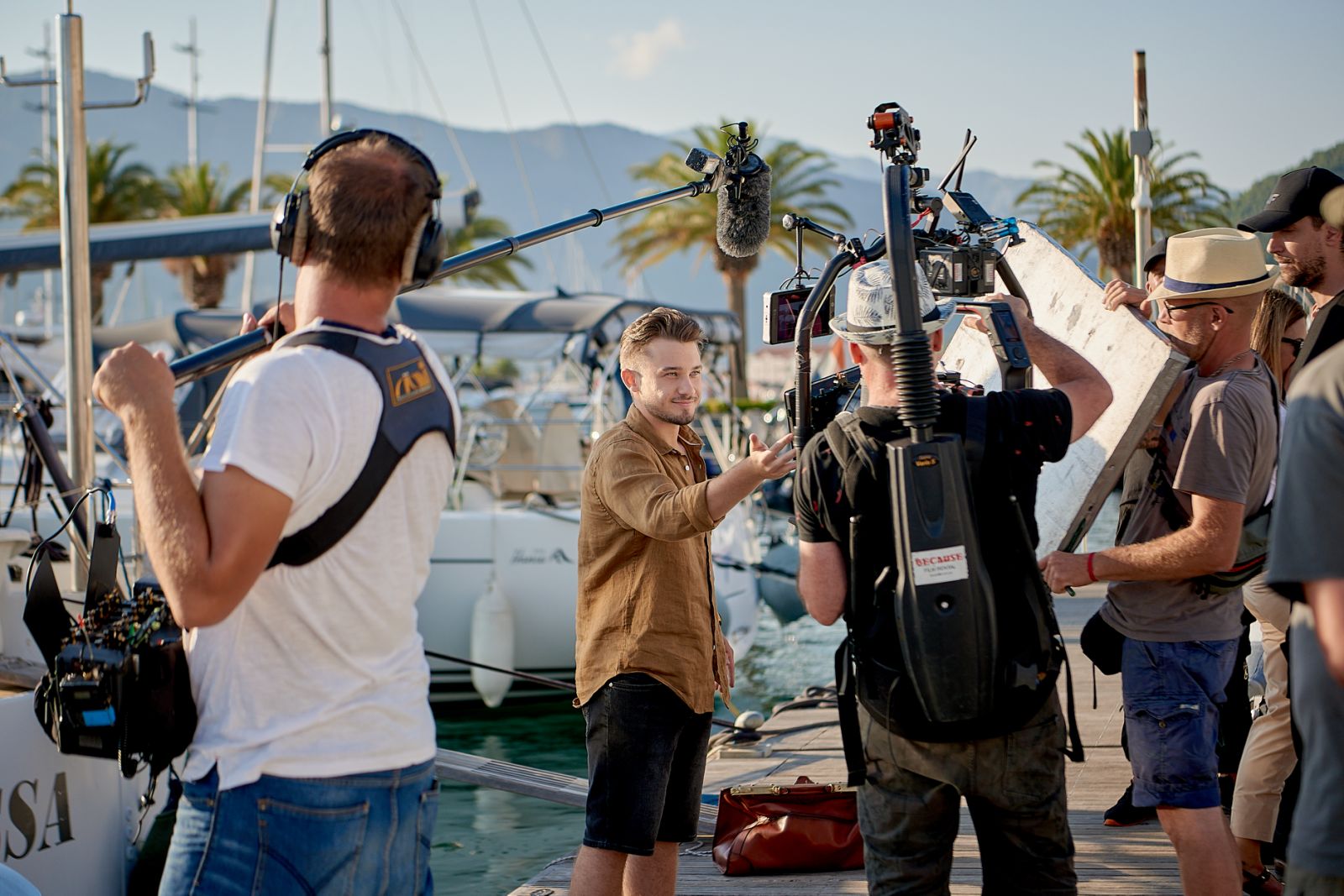 Full crew rolling on location