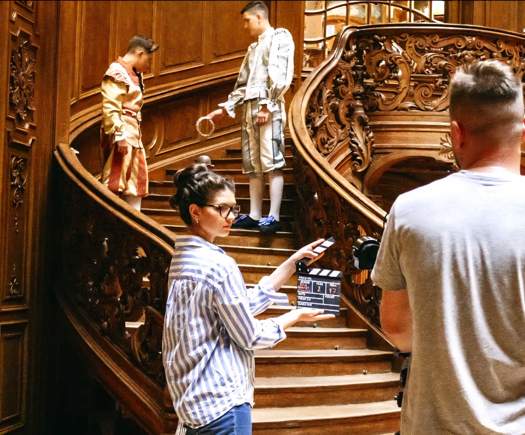 Slate & staging on the historic staircase